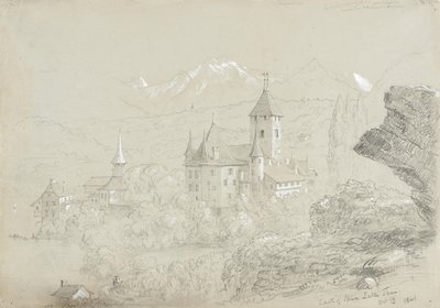 Castillo de Spiez, lago de Thun de Thomas Cole