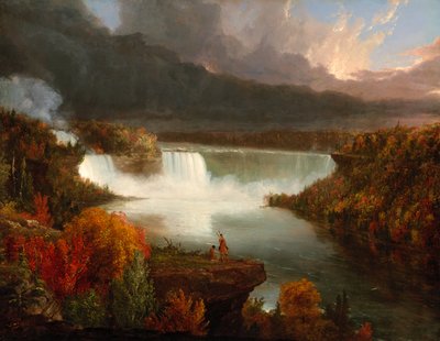 Vista Lejana de las Cataratas del Niágara, 1830 de Thomas Cole