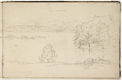Hoosick o Montaña Saddle y Lago cerca de Pittsfield, c.1832 de Thomas Cole
