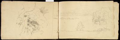 Hoosick o Saddle Mountain y lago cerca de Pittsfield, c.1832 de Thomas Cole