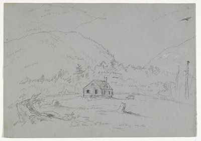 Casa en Mount Desert, c.1844 de Thomas Cole