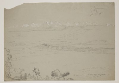 Lago Yverdon o Neuchatel desde la colina Chaumont, Suiza, 1841 de Thomas Cole