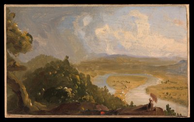 Boceto para Vista desde el monte Holyoke, Northampton, Massachusetts, después de una tormenta (El meandro) de Thomas Cole