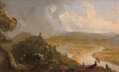 Boceto para Vista desde Mount Holyoke, Northampton, Massachusetts, después de una tormenta (El meandro) de Thomas Cole
