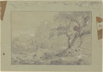 Estudio para "El vado de la montaña" de Thomas Cole