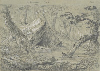La Fuente, No. 1: El Indio Herido Sacia Su Sed de Muerte de Thomas Cole