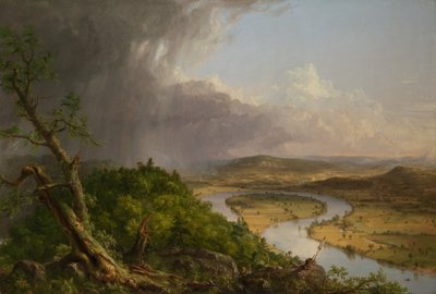 Vista desde Mount Holyoke, Northampton, Massachusetts, después de una Tormenta - El Oxbow, 1836 de Thomas Cole
