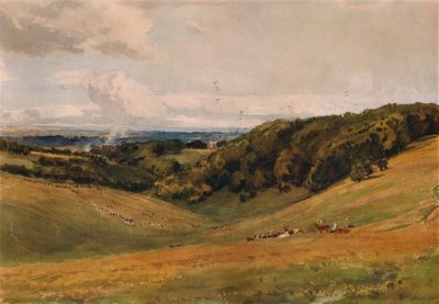 Parque de Arundel, con ciervos, 1880 de Thomas Collier