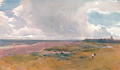 Southwold desde la playa, c1860-1890 de Thomas Collier