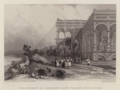 Columnata del Palacio de Sahadut Ali, Ghazipore de Thomas Colman (after) Dibdin