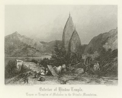Exterior de un templo hindú de Thomas Colman Dibdin