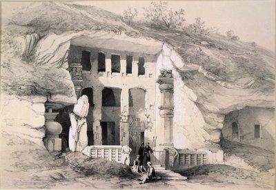Kannari, Exterior de la Gran Cueva Chaitya de Thomas Colman Dibdin