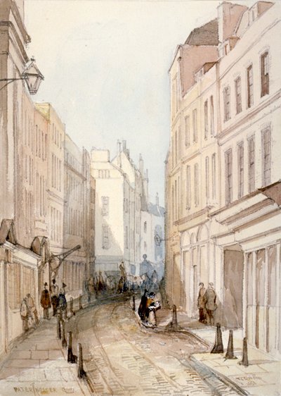 Paternoster Row, Ciudad de Londres de Thomas Colman Dibdin