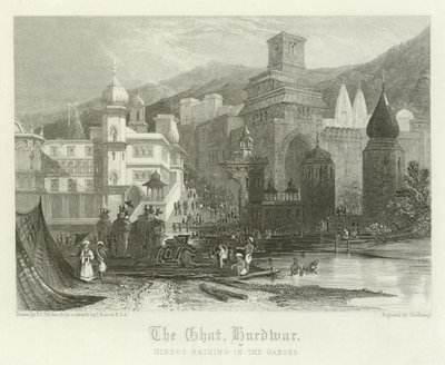 El ghat, Hurdwar, India de Thomas Colman Dibdin