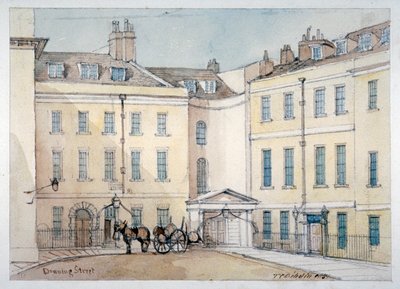 Vista de Downing Street, Westminster, Londres, 1851 de Thomas Colman Dibdin