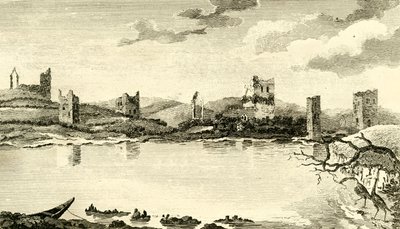 Vista norte de las ruinas de Clomines, Co. Wexford, 1791 de Thomas Cook