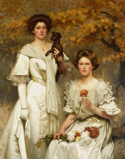 Hilda y Margaret, hijas del profesor Sir Edward Poulton, F.R.S., c.1905 de Thomas Cooper Gotch