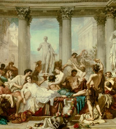 (detalle) Los Romanos de la Decadencia de Thomas Couture