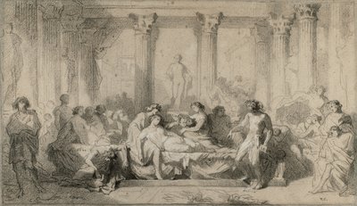 Estudio para "La decadencia de los romanos" de Thomas Couture