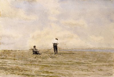 Remendando la red, 1882 de Thomas Cowperthwait Eakins