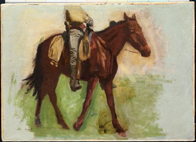 Boceto para "Vaqueros en las tierras baldías" de Thomas Cowperthwait Eakins