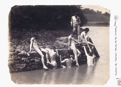 Estudio para la pintura "El hoyo de natación", c. 1883 de Thomas Cowperthwait Eakins