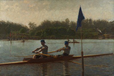 Los hermanos Biglin girando la estaca, 1873 de Thomas Cowperthwait Eakins