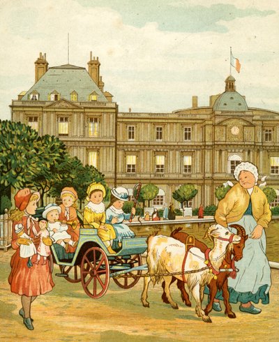 Jardines de Luxemburgo, paseo en cabra para niños de Thomas Crane