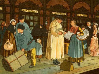 Andén de tren en estación del norte de Francia de Thomas Crane