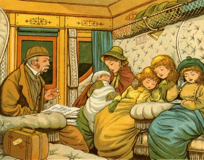 Viaje en tren en 1880 de París a Calais por la noche de Thomas Crane