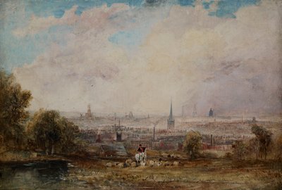 Vista lejana de Birmingham de Thomas Creswick