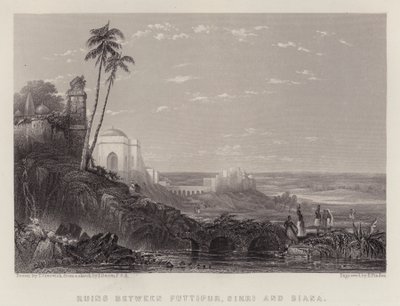 Ruinas entre Futtipur, Sikri y Biana de Thomas Creswick