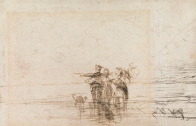 Camarones en la orilla de Thomas Creswick