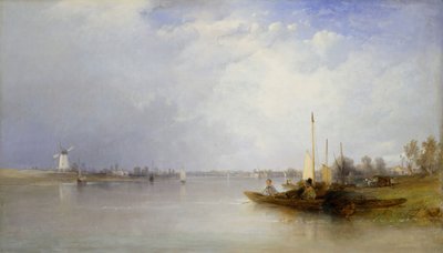 Vista del Támesis en Battersea de Thomas Creswick