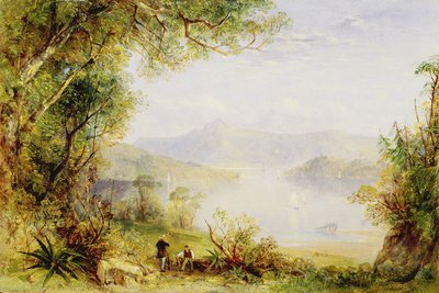 Vista del río Hudson, c.1840-45 de Thomas Creswick