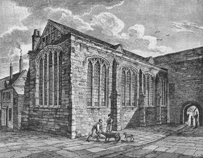 Vista noreste de la Capilla de la Santísima Trinidad, Leadenhall, Ciudad de Londres de Thomas Dale