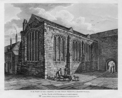 Vista noreste de la Capilla de la Santísima Trinidad, Leadenhall, Londres de Thomas Dale