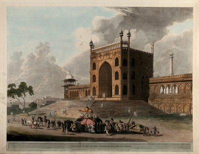 Puerta oriental del Musyid Jummah de Delhi de Thomas Daniell