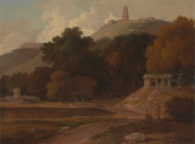 Paisaje montañoso en la India de Thomas Daniell