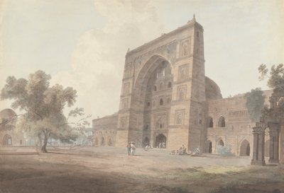 Entrada principal de la Mezquita Jami, Jaunpur de Thomas Daniell