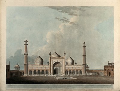 El Jummah Musjed, Delhi de Thomas Daniell