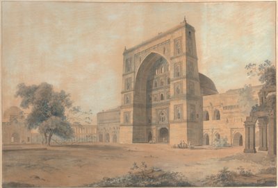 La mezquita de Juanpore construida por el sultán Hussain Sherki | Tomada en diciembre de 1789 de Thomas Daniell
