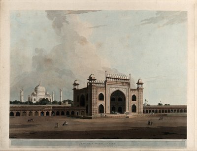 El Taje Mahal, en Agra de Thomas Daniell