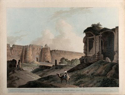 La entrada occidental del fuerte de Shere Sha de Thomas Daniell