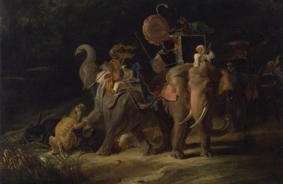 Caza de Tigres en las Indias Orientales de Thomas Daniell