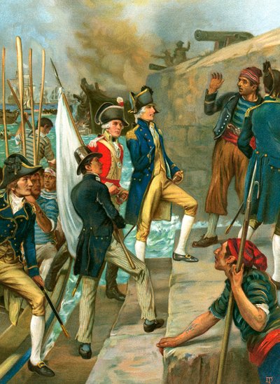 En Terreno Hostil. El desembarco de Nelson en Copenhague después de la batalla de Thomas Davidson
