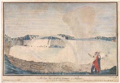 Vista este de la Gran Catarata del Niágara, 1762 de Thomas Davies