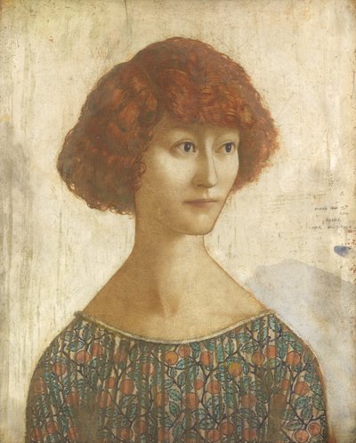 Donna Cristina (temple y lápiz sobre tabla) de Thomas Derrick
