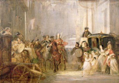 El príncipe Carlos Eduardo Estuardo entrando en Edimburgo de Thomas Duncan