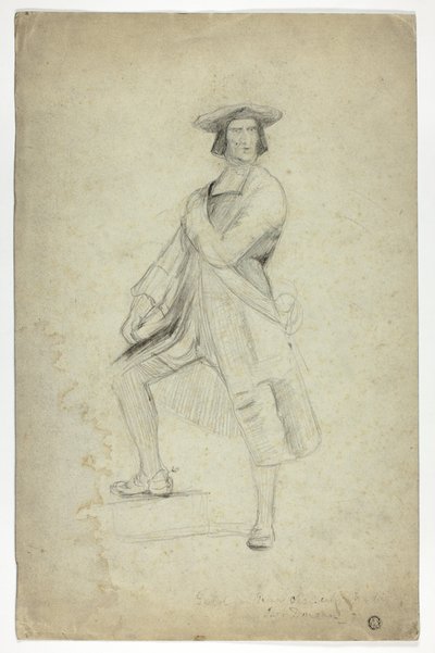 Estudio para hombre de pie con faja y pose dramática de Thomas Duncan